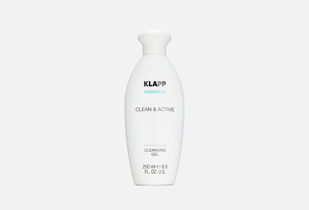 Очищающий гель для лица KLAPP SKIN CARE SCIENCE CLEAN&ACTIVE 250 мл гель для умывания klapp cosmetics очищающий гель core purify multi level performance cleansing