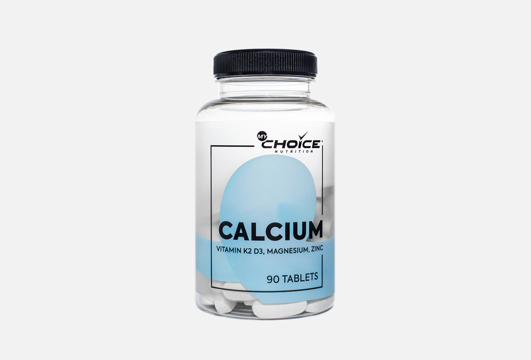 Биологическая активная добавка MYCHOICE NUTRITION Calcium Vitamin K2 D3 Magnesium Zinc 90 шт витамин д3 mychoice nutrition капсулы 600me 360шт