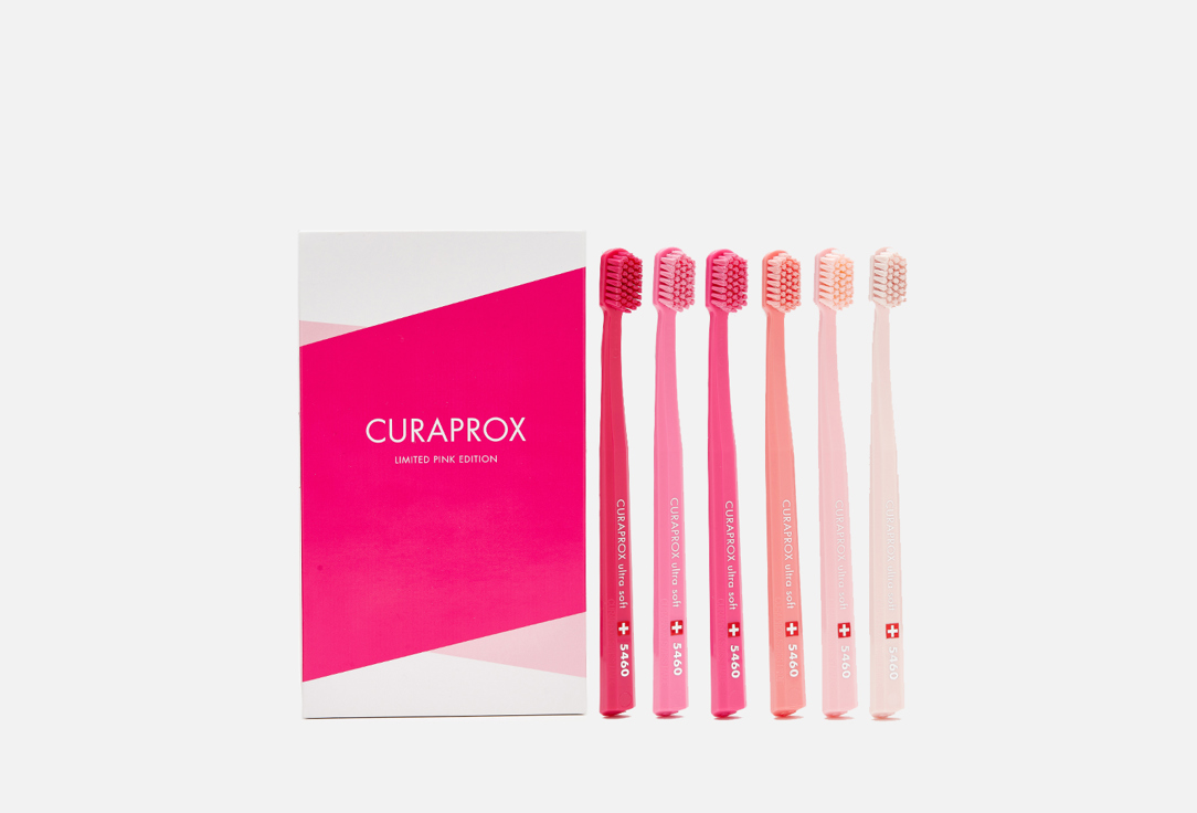 Набор зубных щеток  CURAPROX ultrasoft, d 0,10 мм Pink Edition 