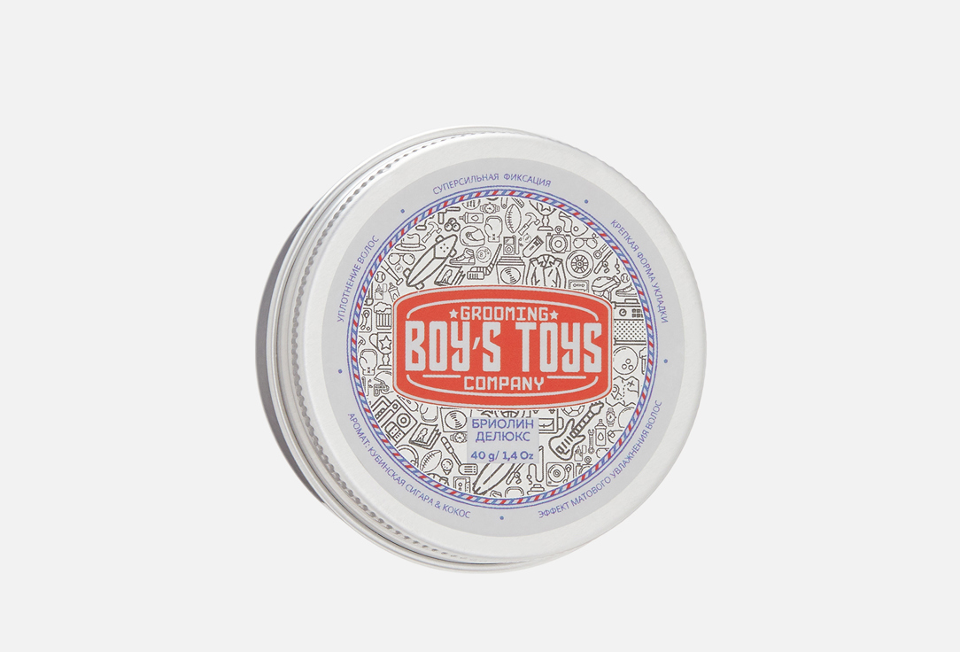 Изображение товара Бриолин для укладки волос сверх сильной фиксации со средним блеском Boy's Toys Deluxe Oil Based Cla