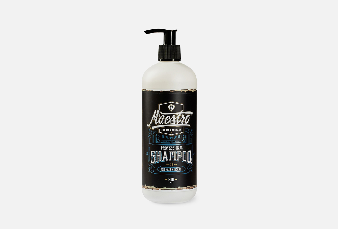 Шампунь для головы и бороды MAESTRO Shampoo for hair and beard 500 мл