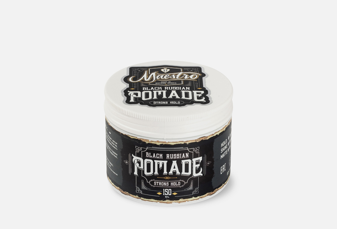 Изображение товара Помада с тонирующим эффектом Maestro Black Russian Pomade для сильной фиксации и естественного блес