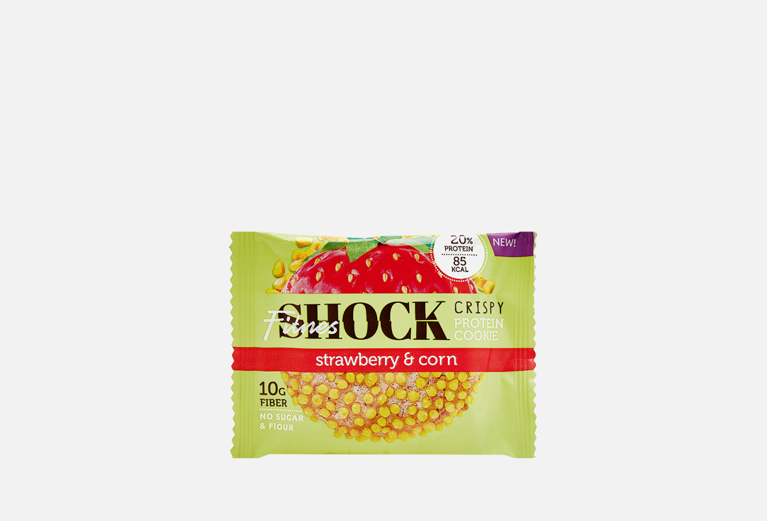 Печенье протеиновое  FitnesShock Strawberry & corn  