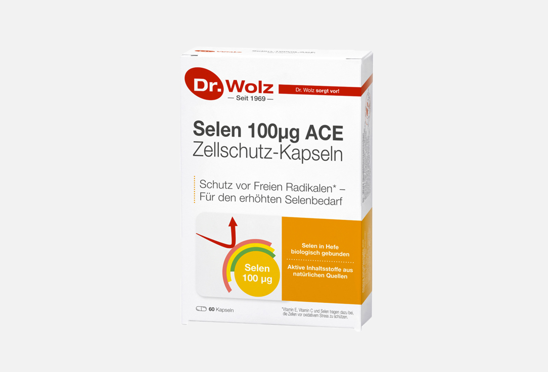 БАД для укрепления иммунитета DR. WOLZ Selen 100 мкг ACE 100 шт кальций йод dr wolz jod calcium в капсулах 60 шт
