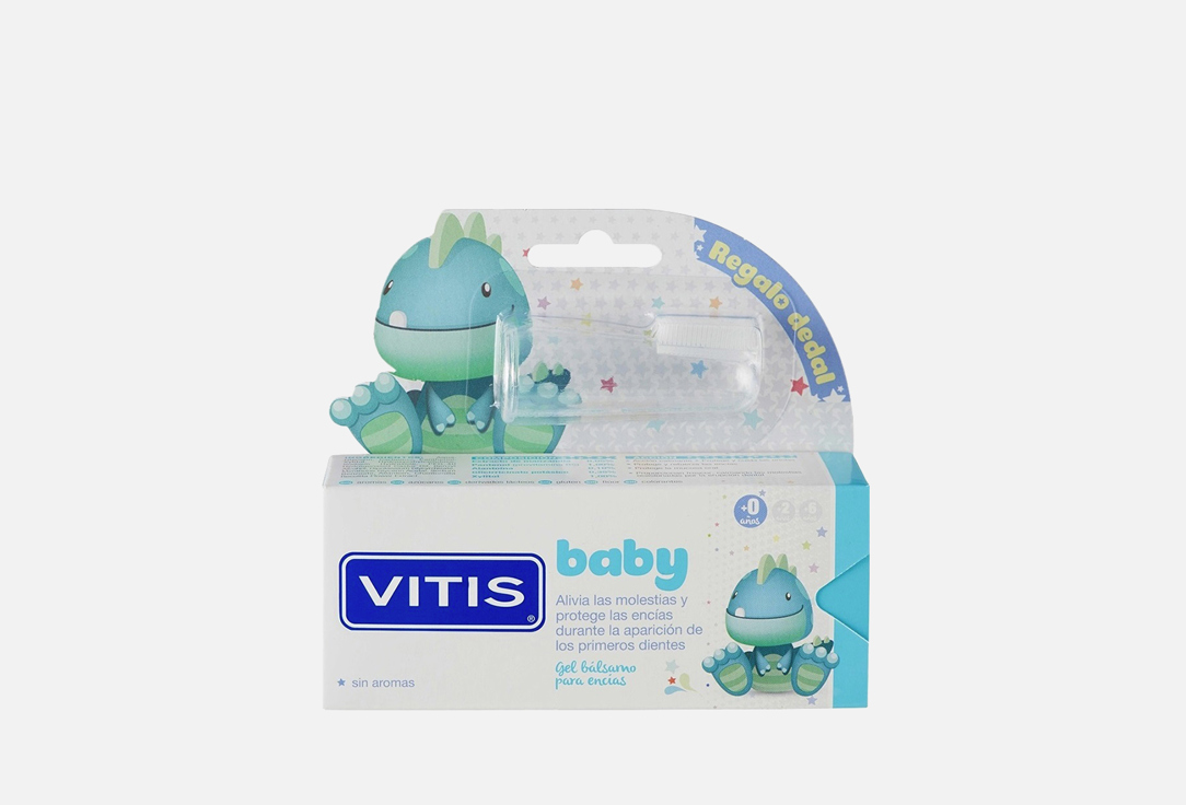 Зубная паста-гель VITIS Baby, 0-2 года с напальчником 30 мл arau зубная паста гель для малышей arau baby 35 г с пластиковой щеткой напальчником для чистки зубов новинка