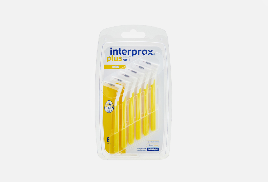 Межзубный ершик INTERPROX Plus Mini 6 шт межзубный ершик tepe original 0 45 оранжевые