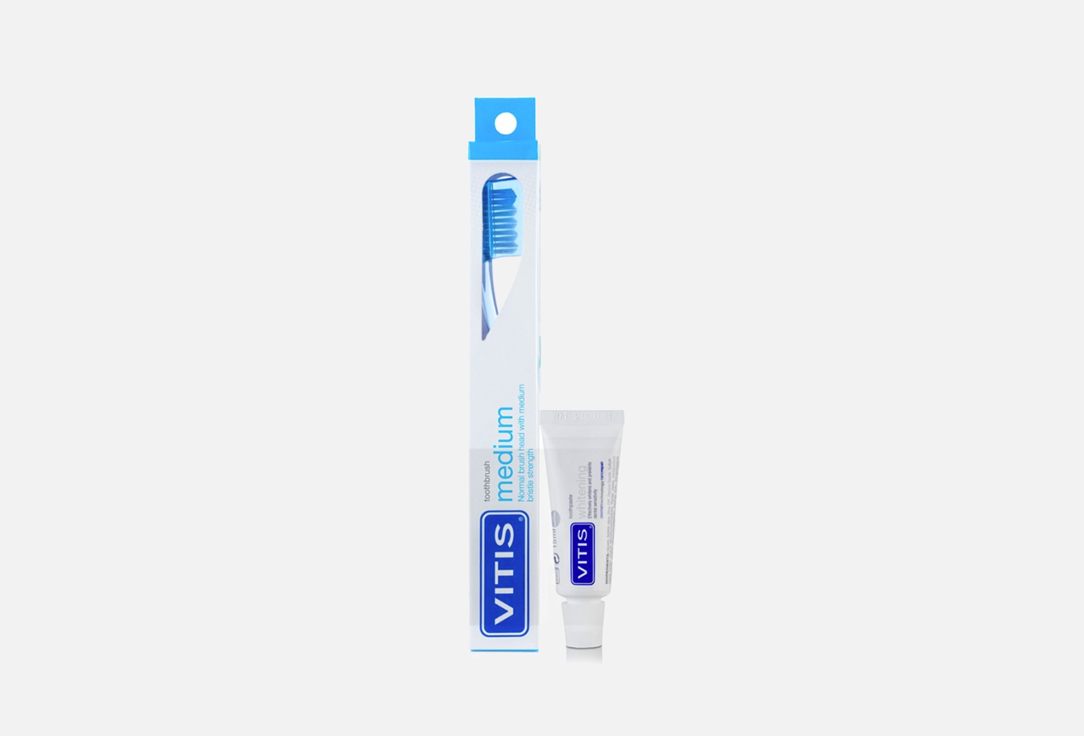 Набор по уходу за полостью рта VITIS MEDIUM 2 шт аксессуары для ухода за полостью рта dentaid зубная щётка vitis sensitive зубная паста vitis sensitive