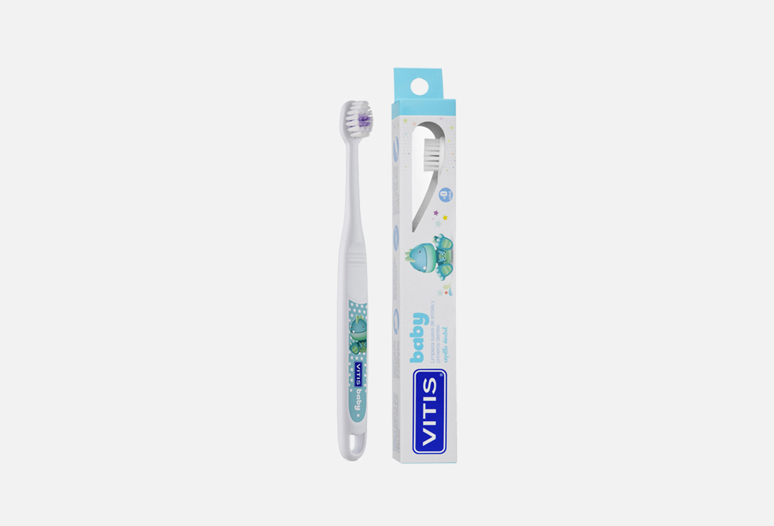 Зубная щётк, 0-2 года VITIS Baby 1 шт зубная паста гель vitis baby 0 2 года с напальчником 30 мл