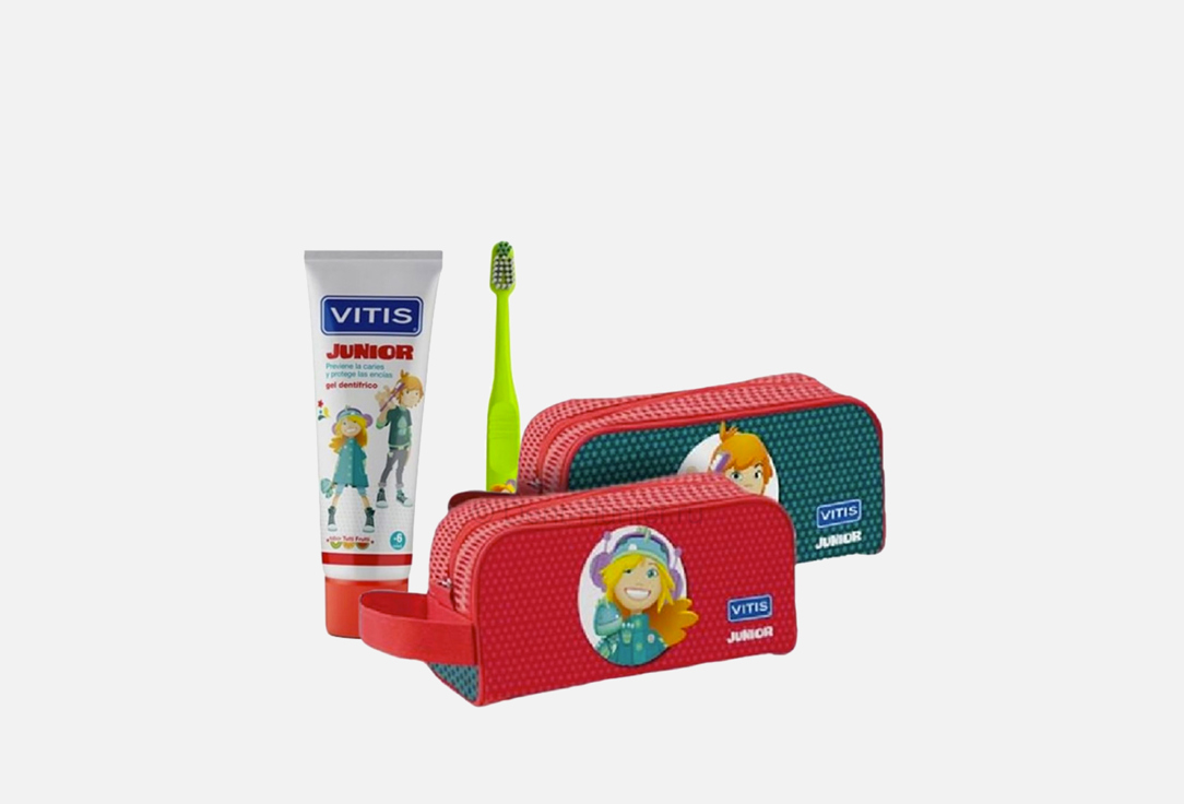 Набор для ухода за полостью рта в мягком пенале  VITIS Junior Kit 