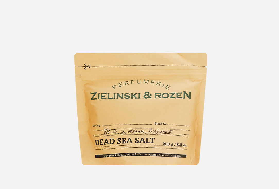 соль мертвого моря zielinski Соль мертвого моря ZIELINSKI & ROZEN Vetiver & Lemon, Bergamot 250 г