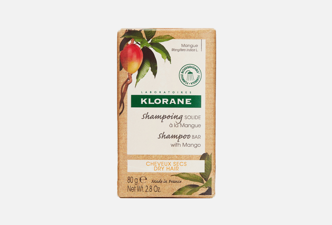 Брусковый шампунь KLORANE A la Mangue 80 г