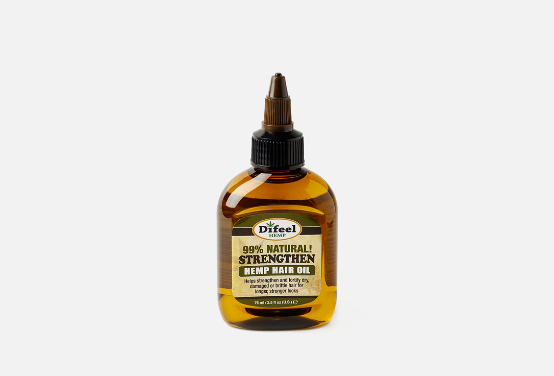 масло для волос DIFEEL Natural Strengthen Hemp Hair Oil 99% 75 мл масло для волос difeel natural olive oil premium hair oil 99% 75 мл