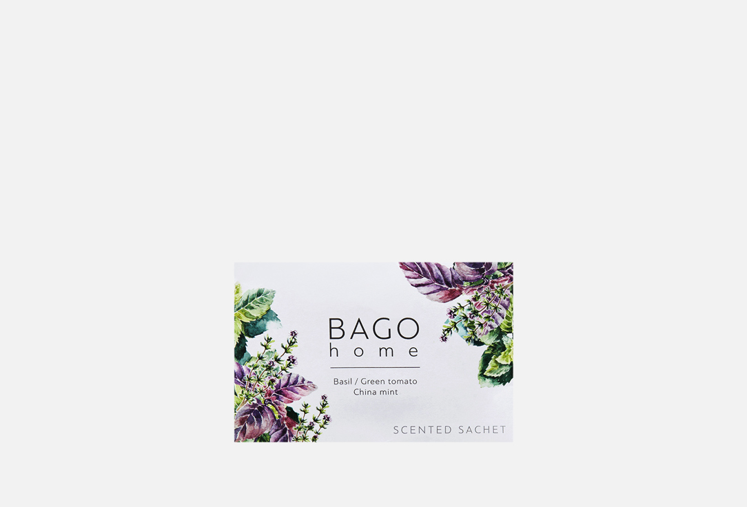 Саше для дома BAGO HOME Basil, Green tomato, China mint 1 шт саше ароматическое мята и ментол 10 г