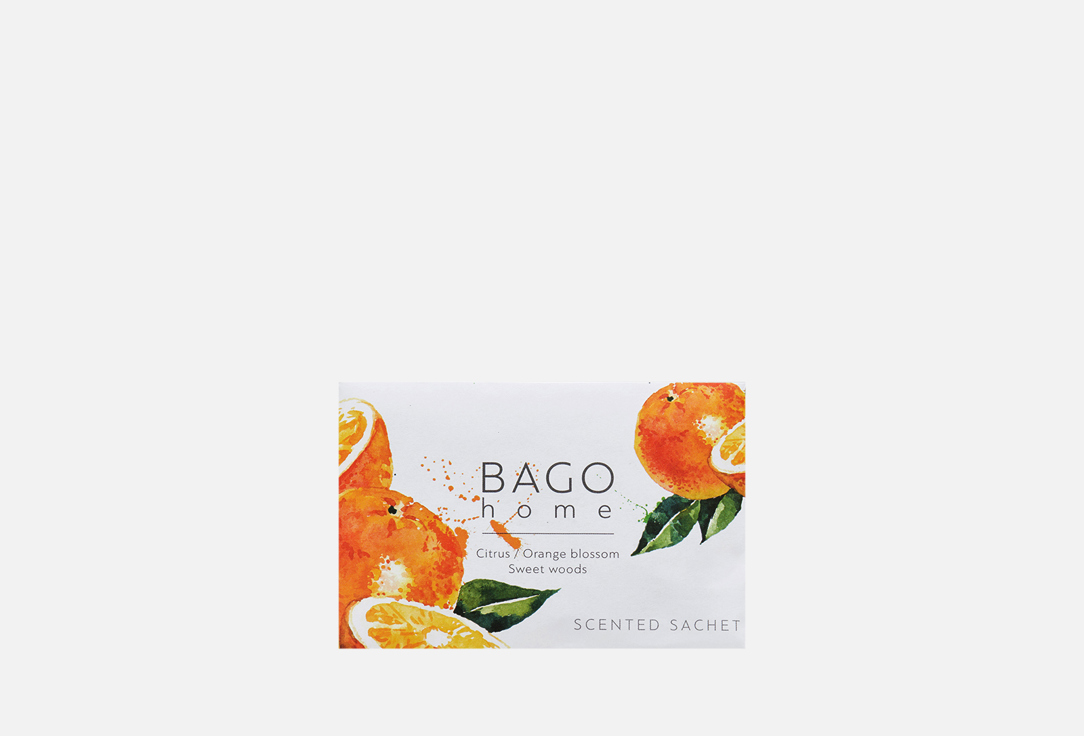 Саше для дома BAGO HOME Citrus, Orange blossom, Sweet woods 1 шт ароматическое саше bago home morning dew 1 мл