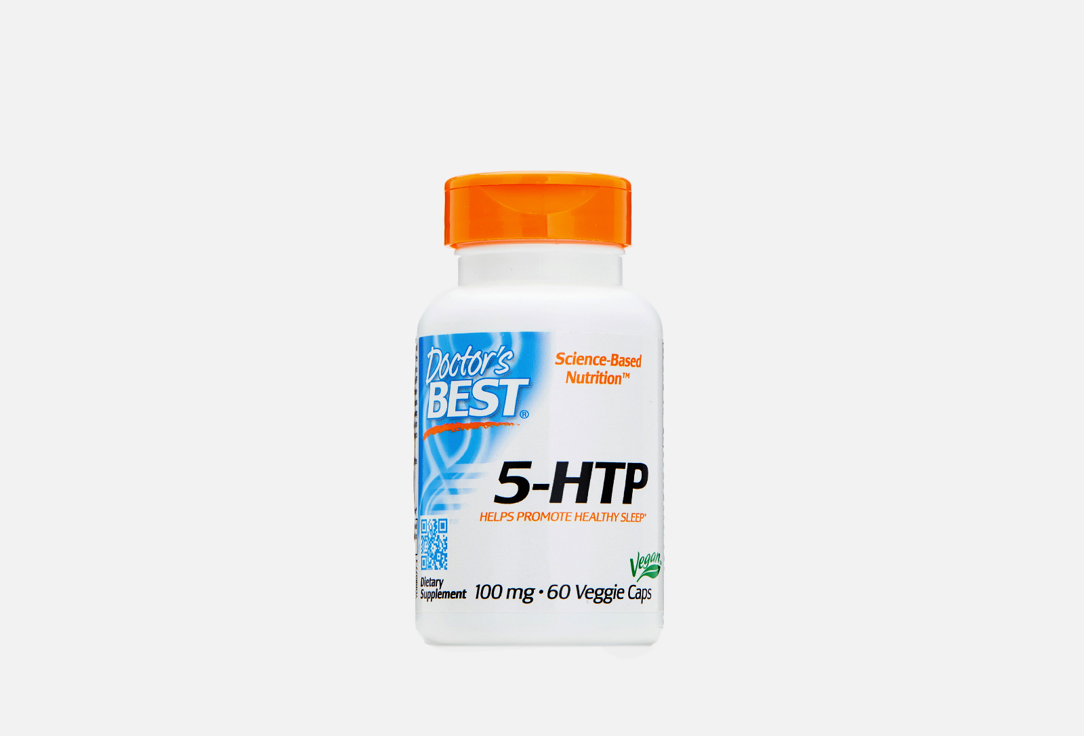 5-HTP DOCTORS BEST 100 мг в капсулах 60 шт 5 гидрокситриптофан обогащенный витаминами b6 и c doctor s best 120 растительных капсул