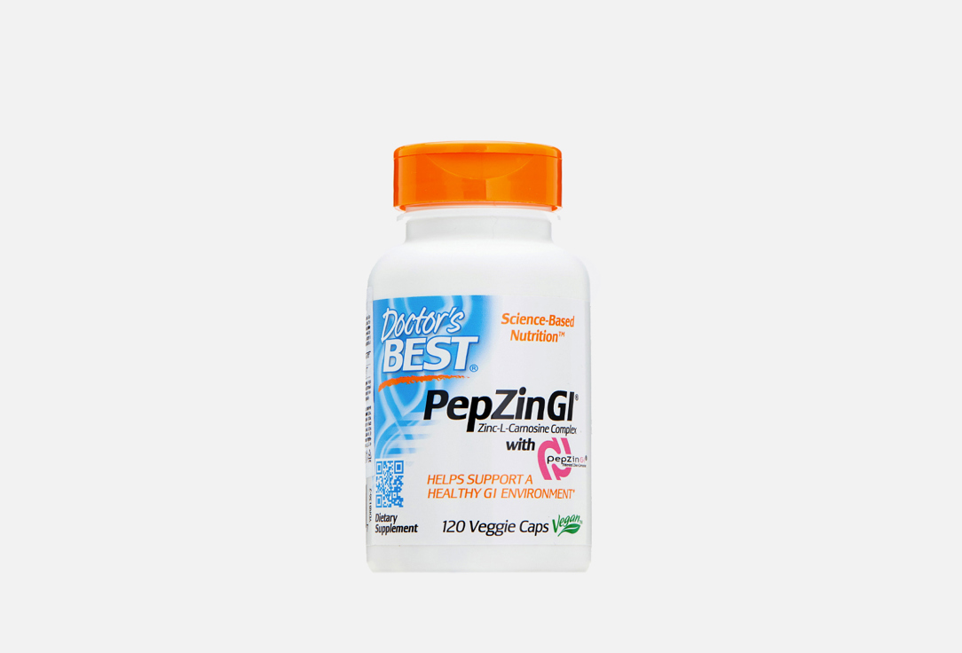 БАД для поддержки пищеварения DOCTORS BEST PepZinGl Цинк, L-Карнозин 120 шт