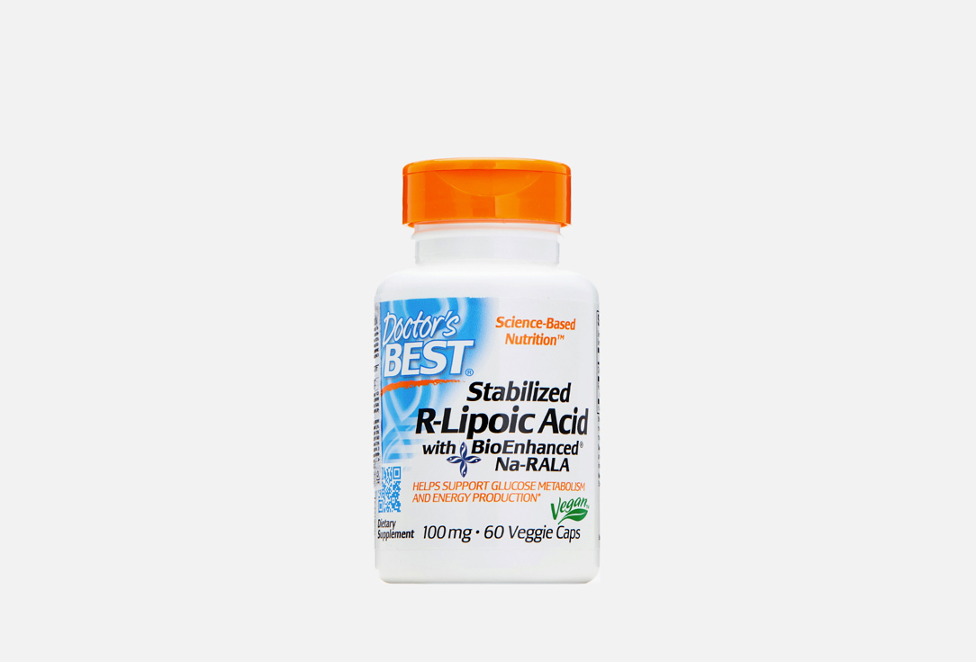 Альфа Липоевая кислота Doctors Best stabilized r-lipoic acid 100 мг 