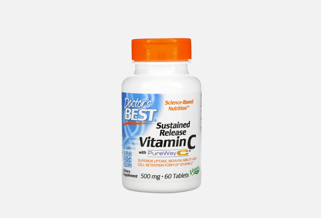 

Витамин C DOCTORS BEST, Sustained release vitamin С 500 мг 60 шт