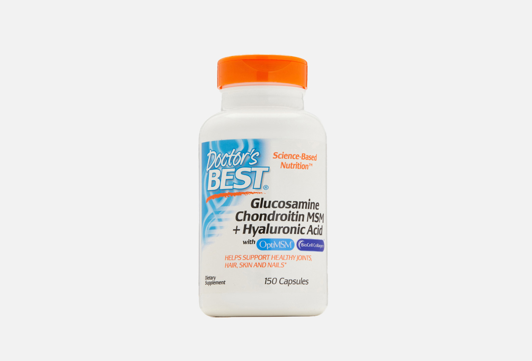 Изображение товара БАД для здоровья суставов Doctors Best glucosamine chondroitin msm и hyaluronic acid 60 капсул