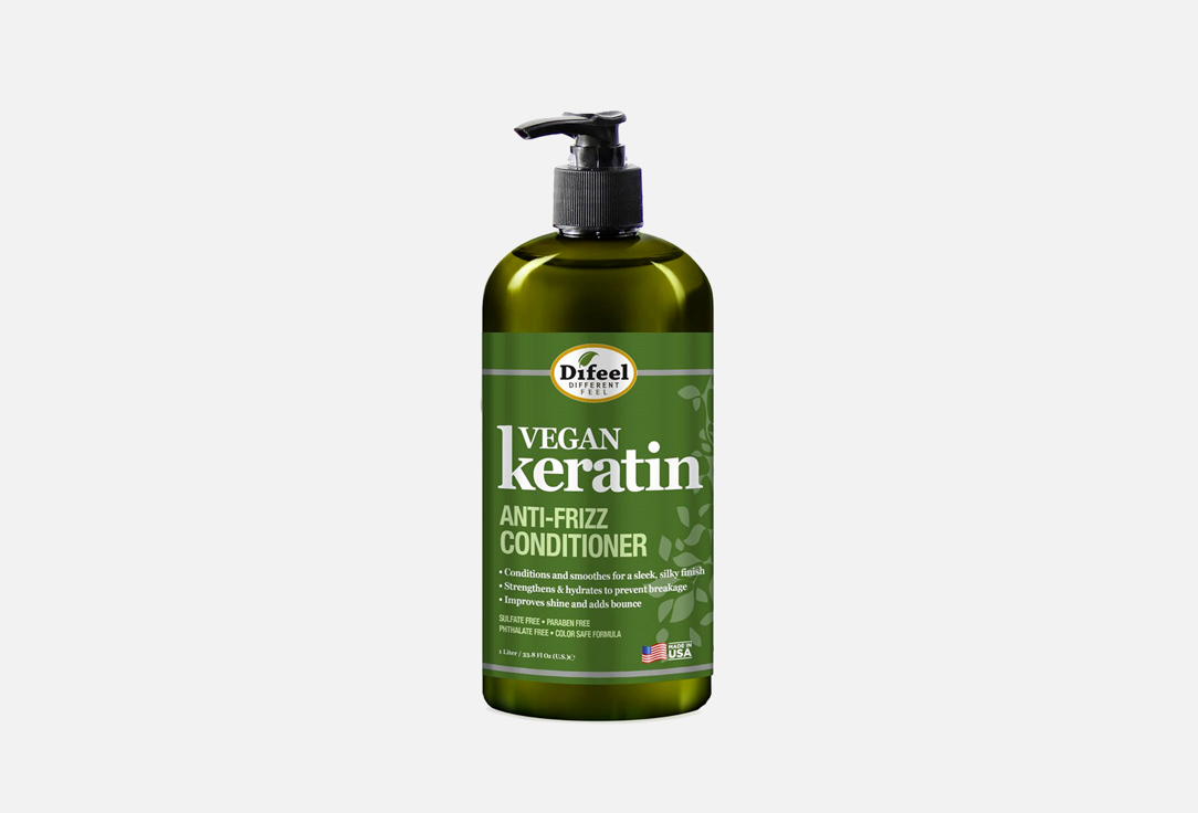 Разглаживающий кондиционер для волос с веганским кератином Difeel Vegan Keratin Anti Frizz 
