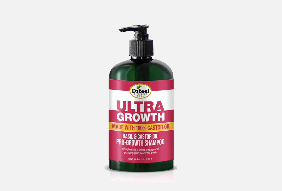 цена Шампунь для роста волос DIFEEL Ultra Growth Basil-Castor Shampoo 354 мл