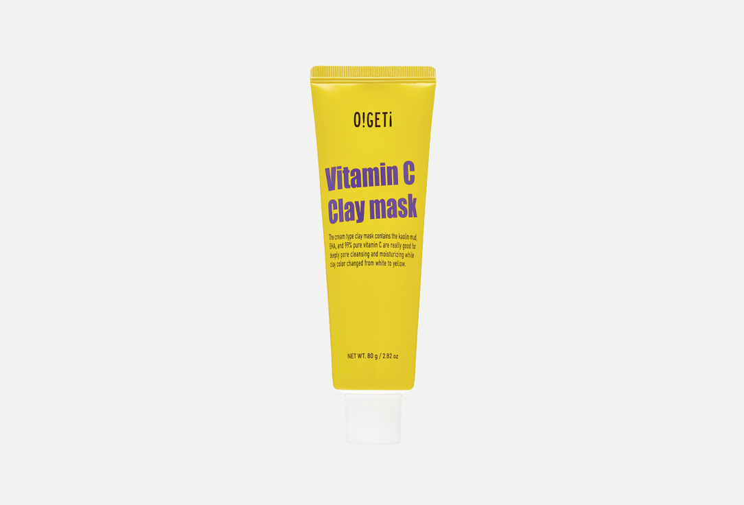 маска для лица с витамином с yu r me vitamin c sheet mask Очищающая маска с витамином C и белой глиной для лица O!GETI Vitamin C Clay Mask 80 г