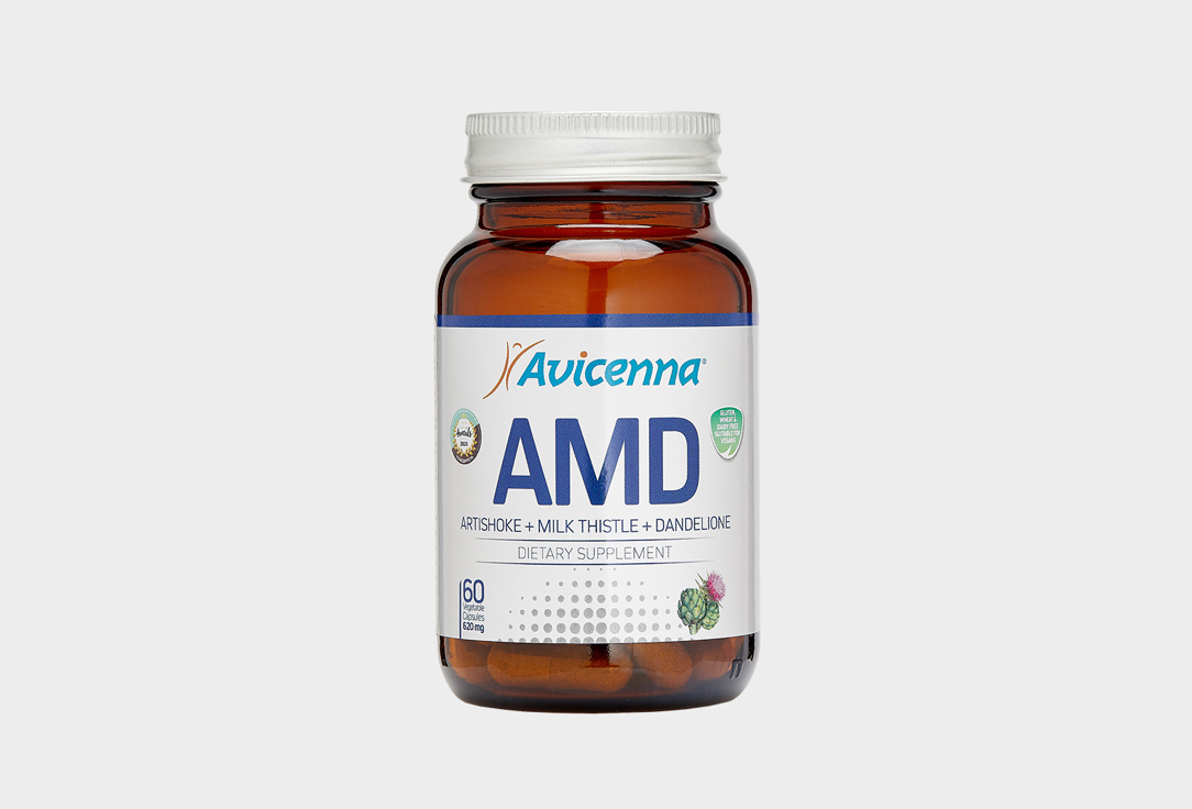 БАД для поддержки пищеварения Avicenna amd артишок, молочный чертополох, одуванчик 