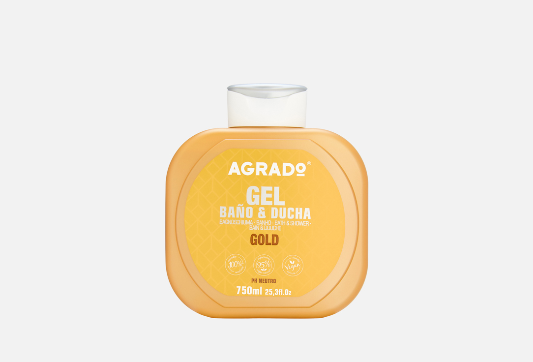 Изображение товара Гель для душа AGRADO Gold 750 мл - очищение и увлажнение