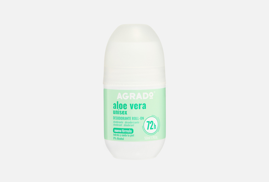 

Дезодорант-антиперспирант шариковый AGRADO, Aloe Vera Unisex 50 мл