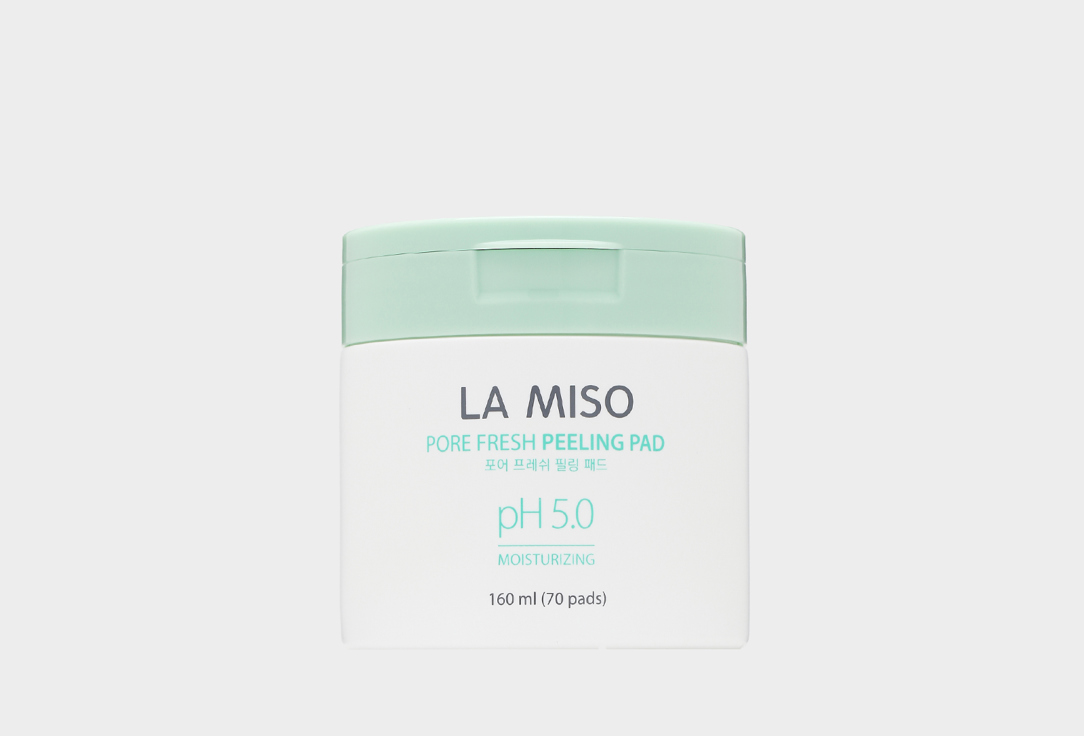 Очищающие и отшелушивающие салфетки для лица LA MISO Pore fresh peeling pad 70 шт la miso очищающие салфетки для лица ph 5 0 70 шт