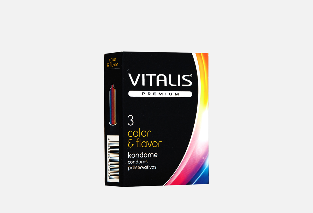 Презервативы цветные/ароматизированные VITALIS PREMIUM color & flavor 