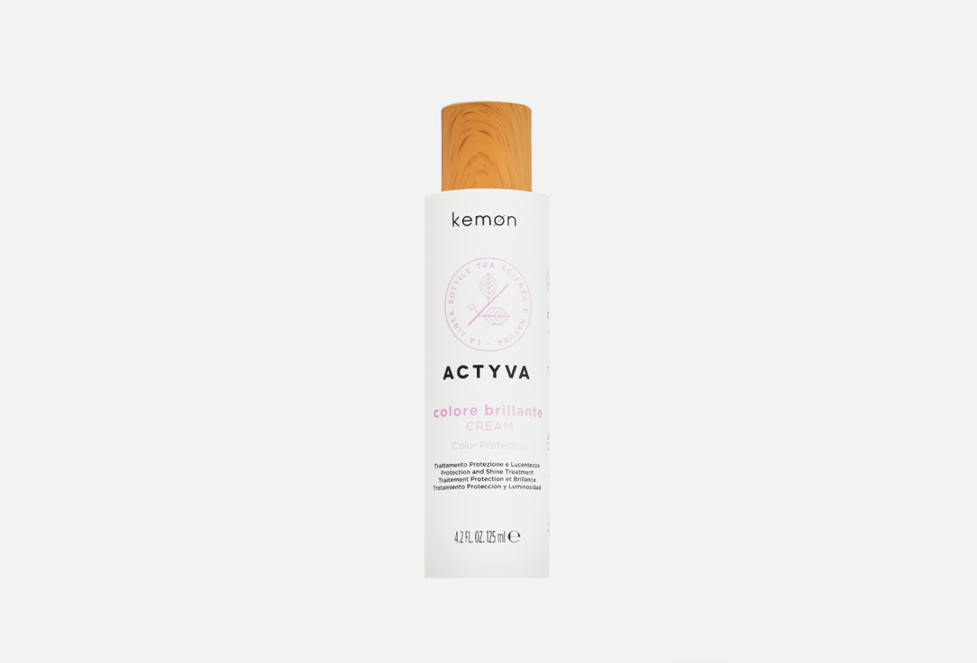 Несмываемый крем для защиты цвета и блеска окрашенных волос Kemon Actyva Colore Brillante Cream Velian 