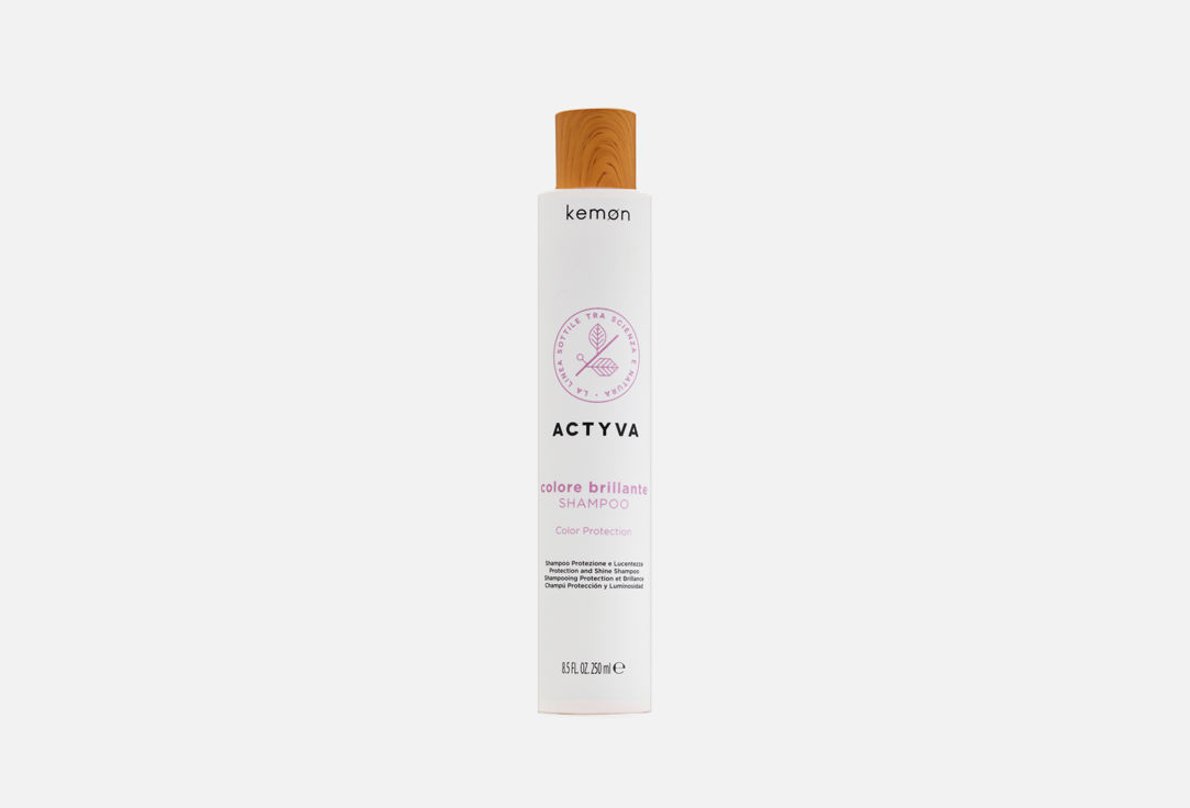 Шампунь для защиты цвета и блеска окрашенных волос Kemon Actyva Colore Brillante Shampoo Velian 