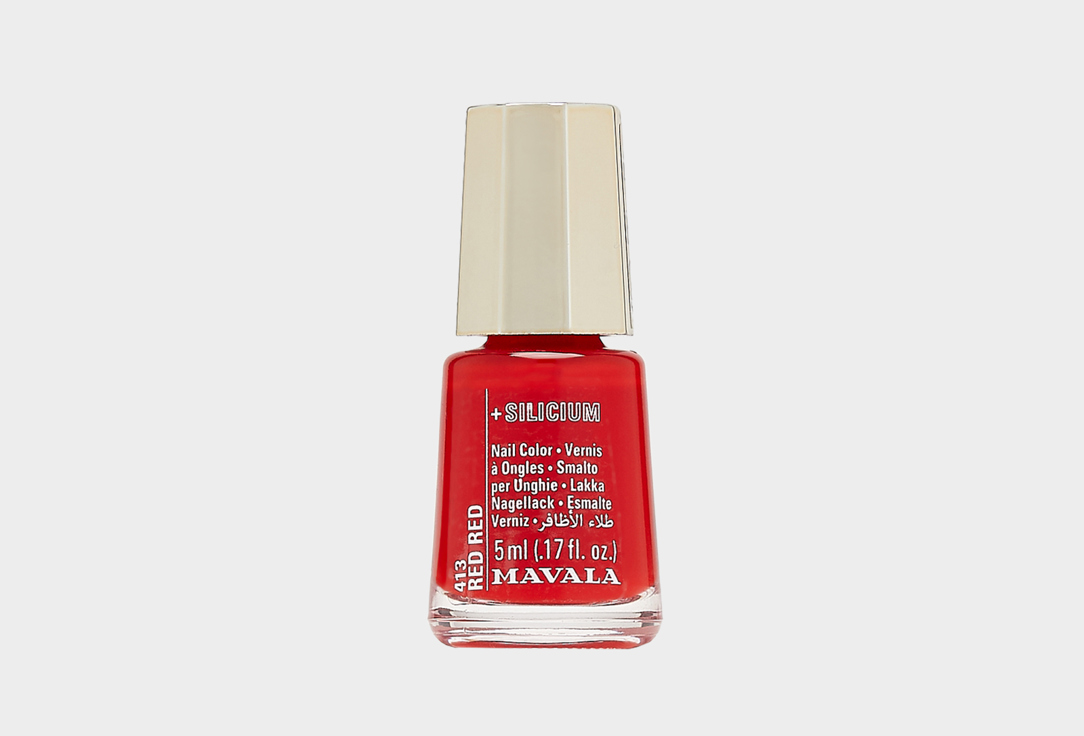 Лак для ногтей с кремнием MAVALA +Silicium 413, Red Red