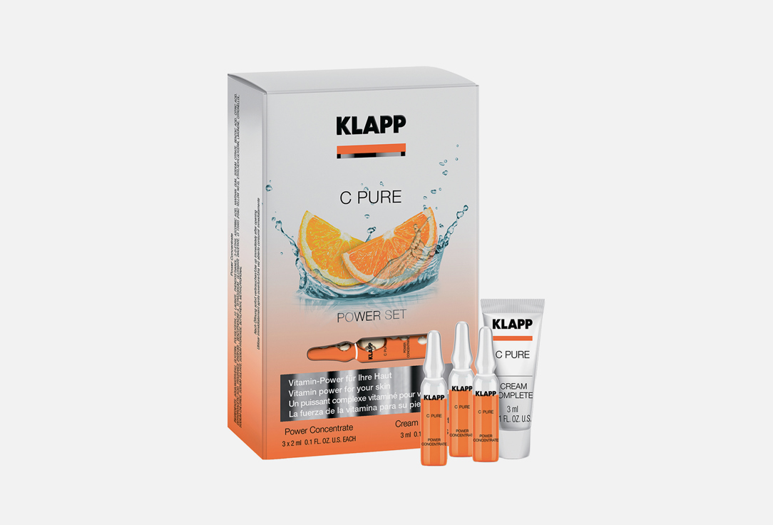 Набор для ухода за лицом KLAPP SKIN CARE SCIENCE C PURE Power Set 4 шт питательный крем klapp cosmetics skinconcellular 50 мл
