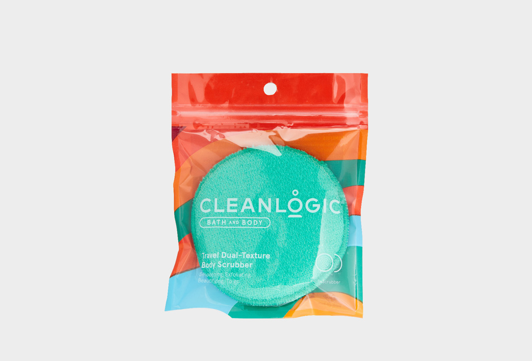 Мочалка для тела CLEANLOGIC Bath & Body Dual-Texture Body Scrubber Travel 1 шт мочалка рукавичка для тела cleanlogic bath