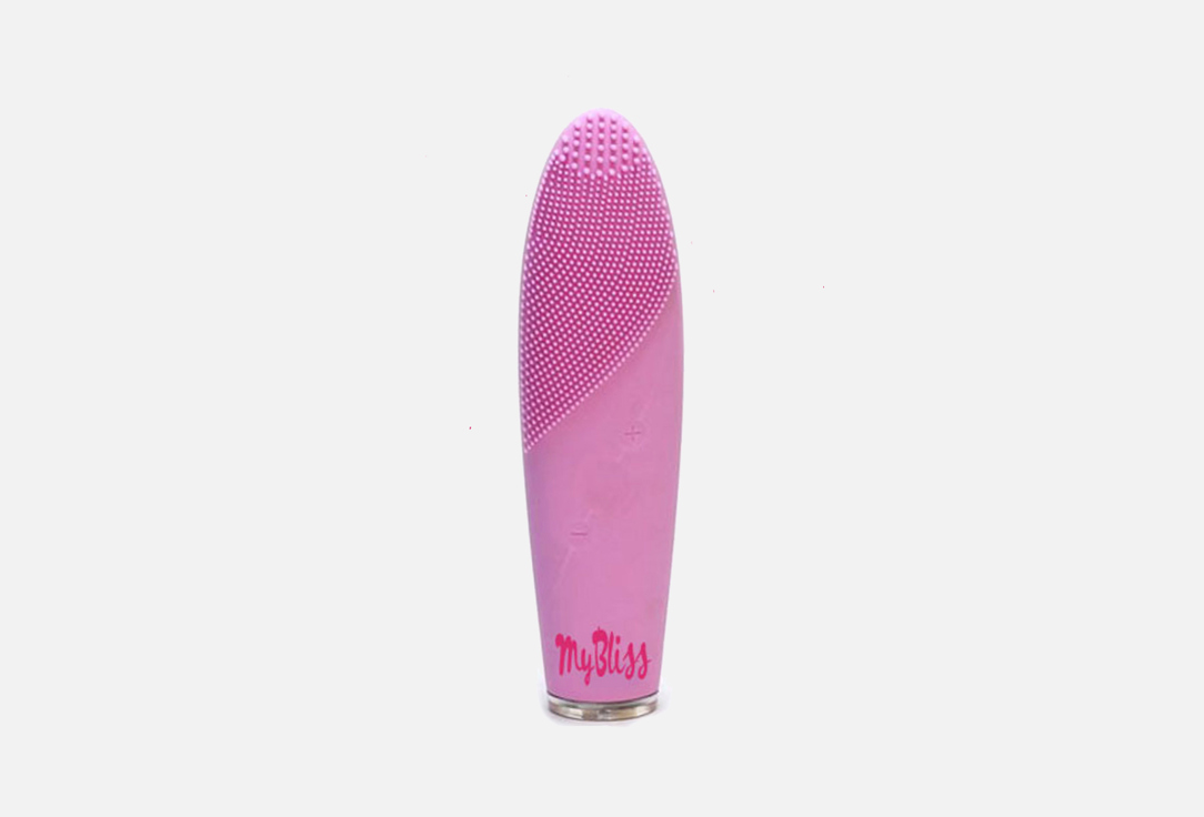 силиконовая электрическая щетка для очищения лица MyBliss pink 