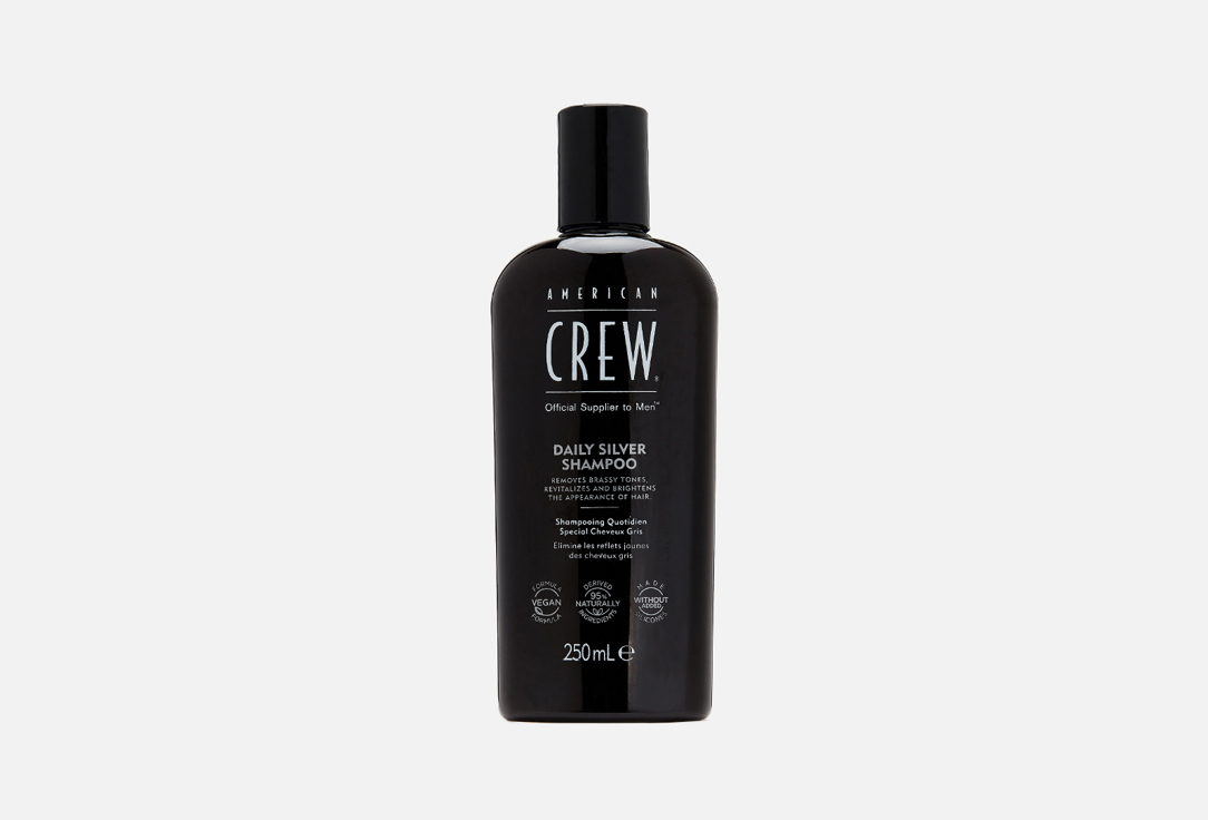 шампунь для волос ежедневный уход 250мл Ежедневный шампунь для седых волос AMERICAN CREW Daily SILVER shampoo 250 мл