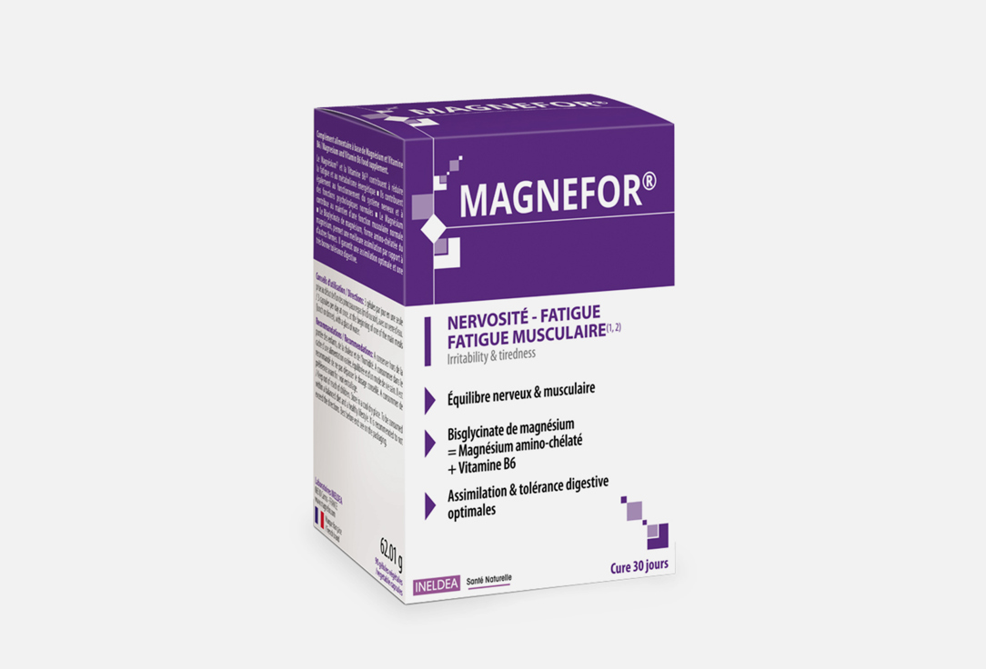 БАД для Антистресс Ineldea Sante Naturelle Magnefor магний, витамин B6, D 