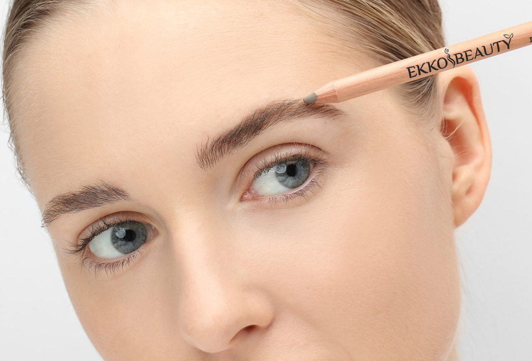 Карандаш для бровей  EKKO BEAUTY Eyebrow Pencil  01, light brown