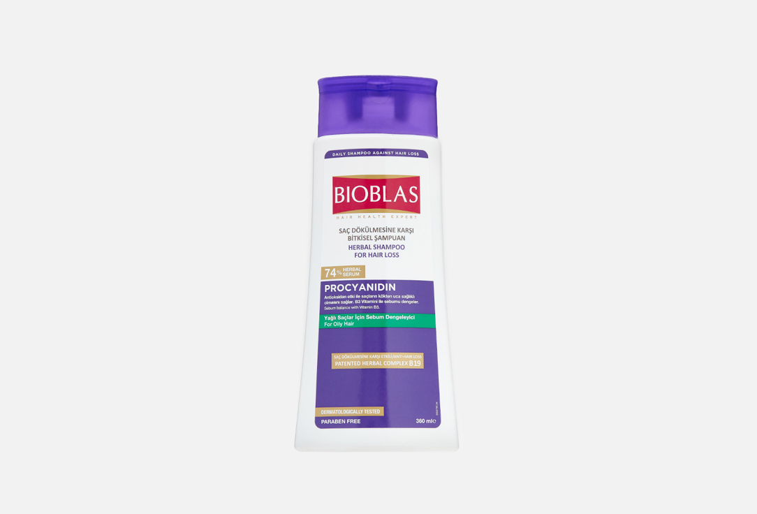 

Шампунь для волос BIOBLAS, ANTI HAIR LOSS PROCYANIDIN 360 мл