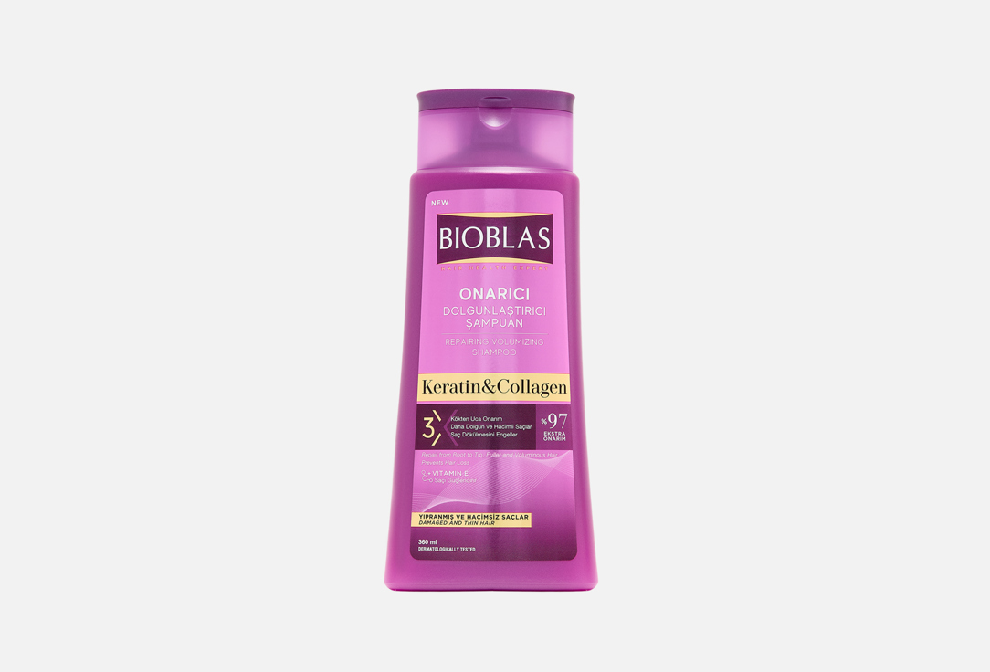 

Шампунь для волос BIOBLAS, ANTI HAIR LOSS COLLAGEN+KERATIN 360 мл