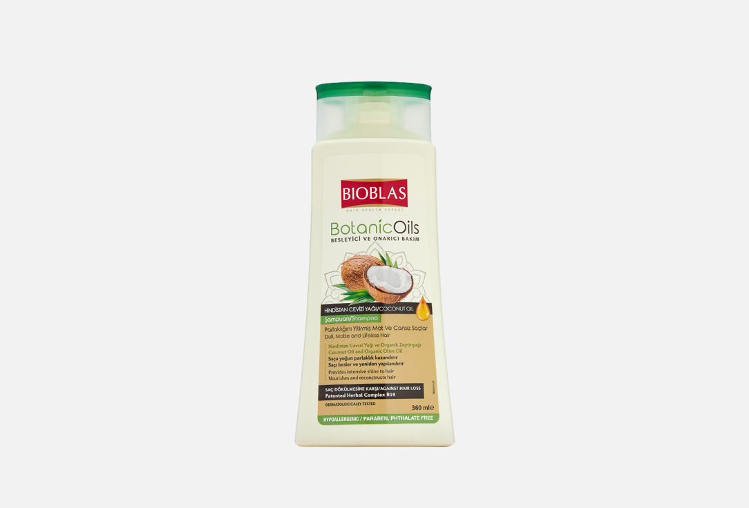 

Шампунь для волос BIOBLAS, BOTANIC OILS COCONUT OIL SHAMPOO 360 мл