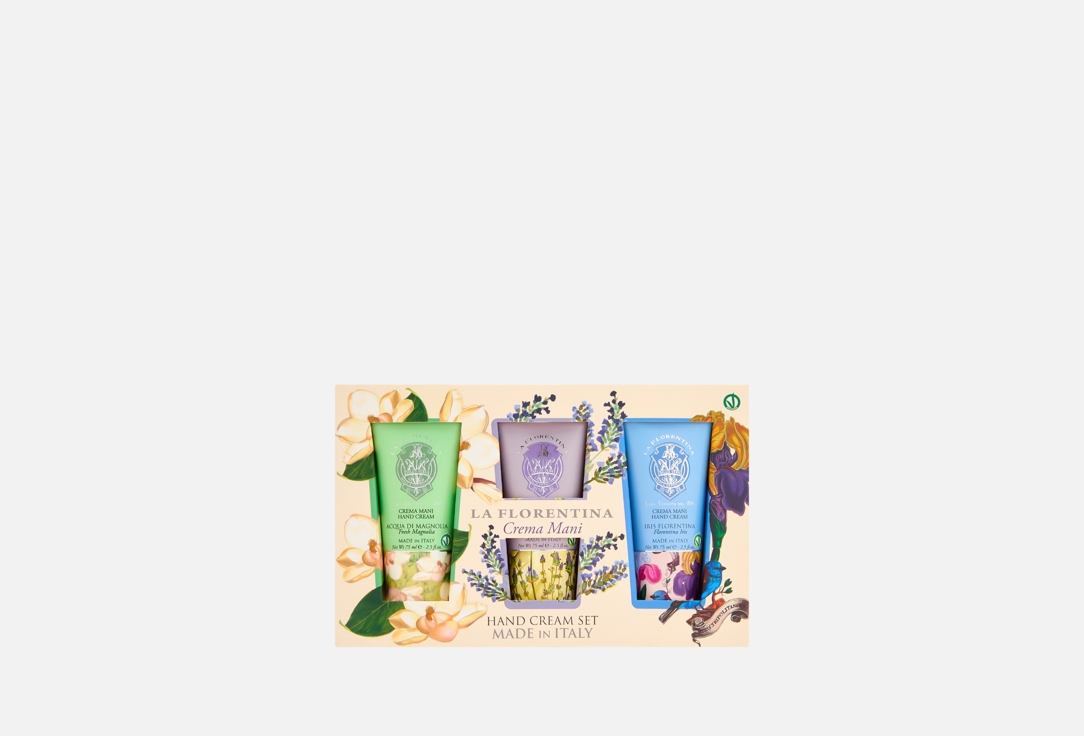 Изображение товара Набор кремов для рук LA FLORENTINA Lavender Magnolia Iris 3 шт по 75 мл натуральный уход