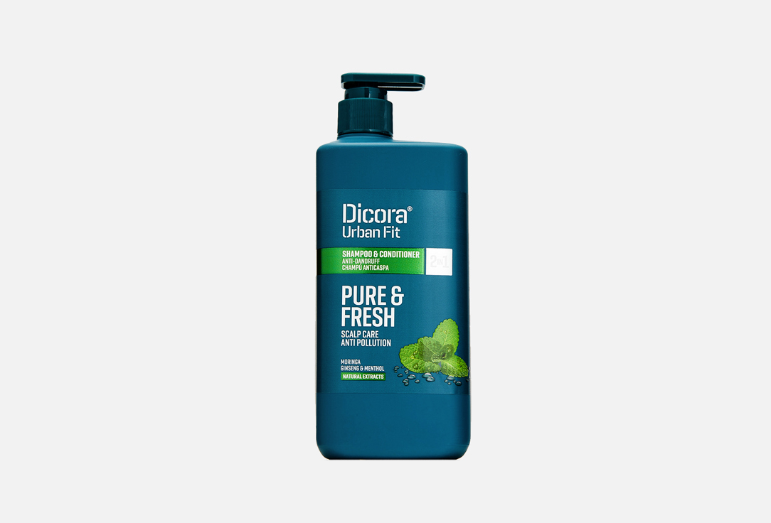 Шампунь-кондиционер для волос против перхоти с дозатором Dicora Pure&Fresh 