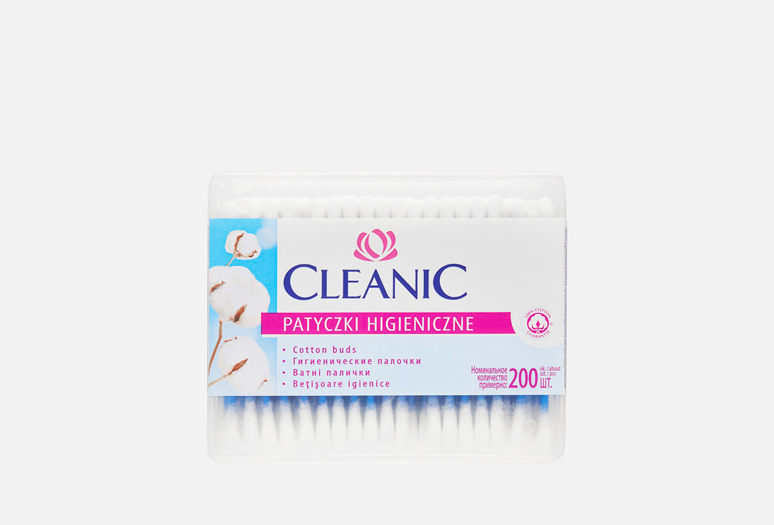 

Ватные палочки CLEANIC, Patyczki higieniczne 200 шт
