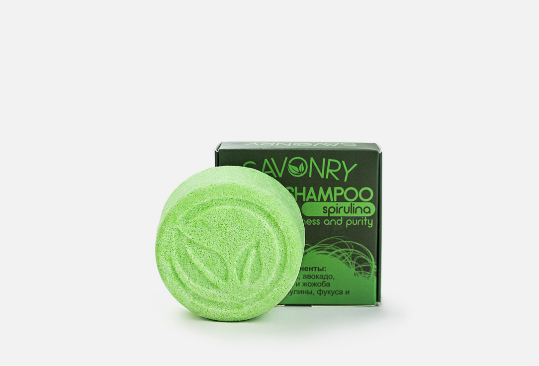 Изображение товара Шампунь твердый Savonry SPIRULINA