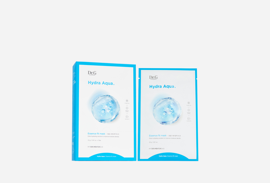 Увлажняющая тканевая маска для лица с 11 типами гиалуроновой кислоты Dr.G HYDRA AQUA ESSENSCE FIT MASK 