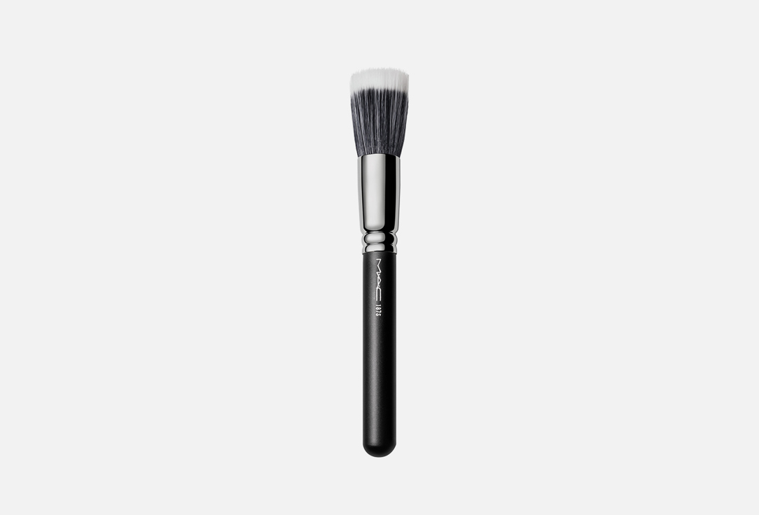 Кисть косметическая MAC Duo Fibre Face Brush 187S 1 шт аксессуары для макияжа mac кисть 164 duo fibre curved sculpting brush