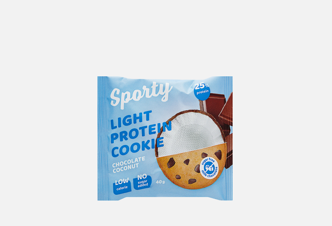 Изображение товара Печенье обогащенное белком Шоколад-кокос SPORTY Protein Light 40 г